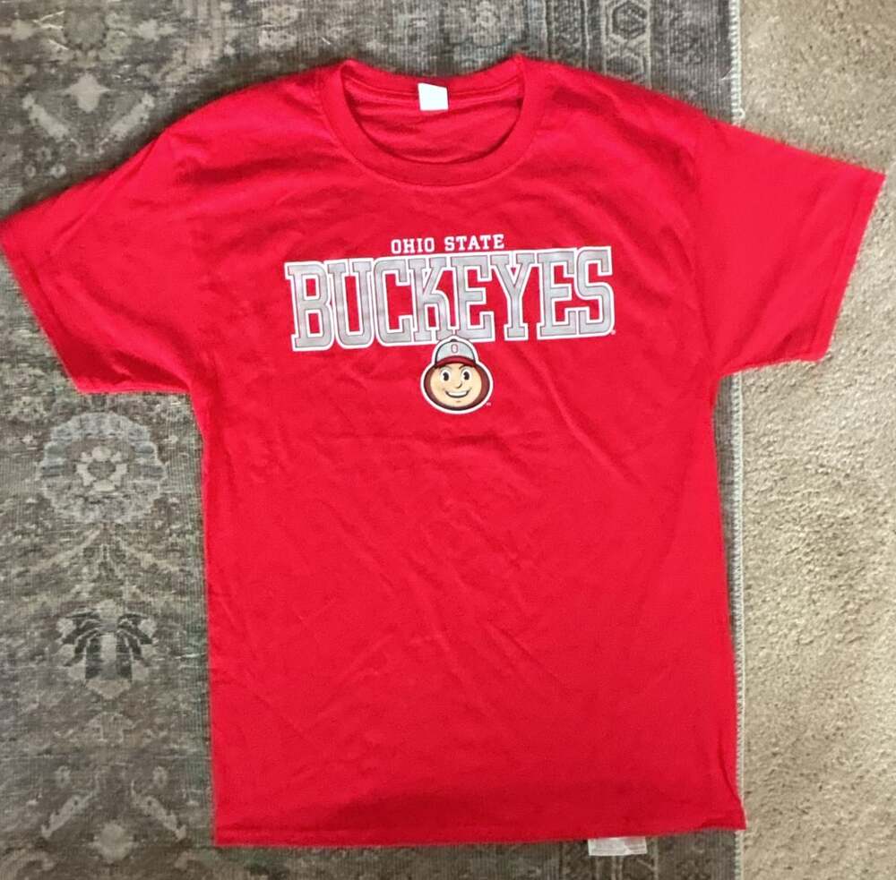 Hanes Ohio State Buckeyes Red Graphic T-Shirt Medium
